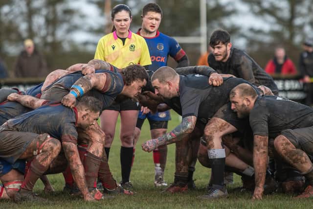 Berwick and Kirkcaldy face off at the scrum