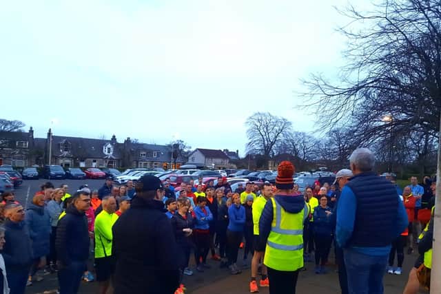 Ninety two runners attended the memorial run event to pay their respects to Wizards and Fife AC stalwart Derek, who died aged 58 (Photo: Submitted)