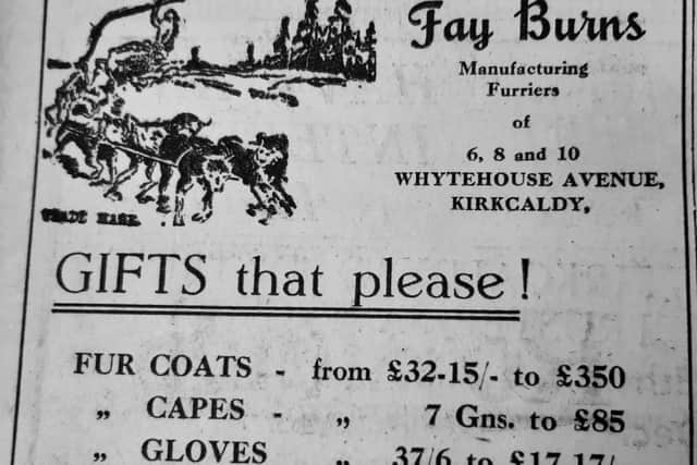 Advert from Fife Free Press of 1951