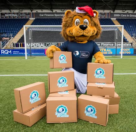 SPFL Trust launch Festive Friends at Falkirk Stadium with Lomond the Lion