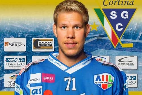 Fife Flyers' newest signing Mikael Johansson.(Pic: Sportivi Ghiaccio Cortina)