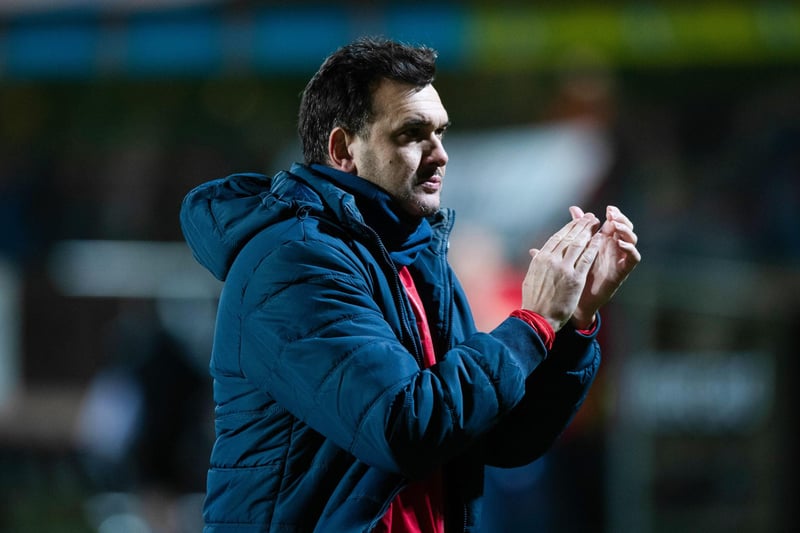 DUNDEE, SCOTLAND - DECEMBER 16: Raith Rovers Manager Ian Murray applauds at full time during a cinch Championship match between Dundee United and Raith Rovers at Tannadice Park, on December 16, 2023, in Dundee, Scotland.  (Photo by Sammy Turner / SNS Group)