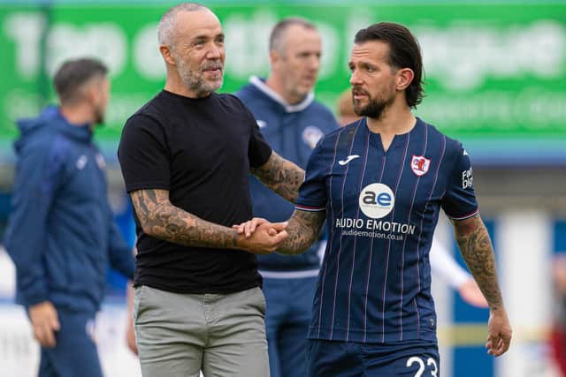 Dougie Imrie (left) will be without injured Dylan Easton (also pictured) until the new year (Pic by Mark Scates/SNS Group)