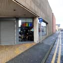 The shutters at the Hive LGBT+ hub were damaged following the incident (Pic: Fife Photo Agency)
