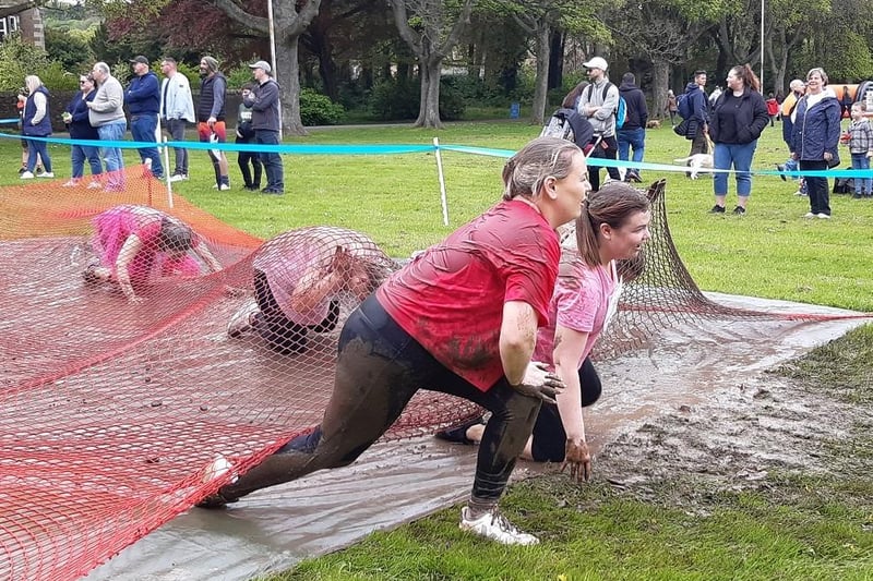 Competitors in the Pretty Muddy certainly got muddy as they tackled the obstacles
