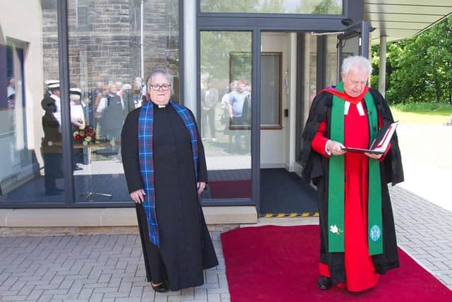 The centre was formally opened and dedicated by Very Rev Dr John Chalmers. Also pictured: Rev Gillian Paterson