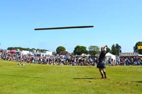 Action from the heavyweight events at Markinch Highland Games