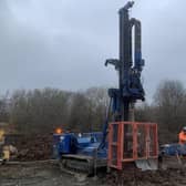 Piling work at Duniface as part of the new Leven Rail Link (PicNnetwork Rail)