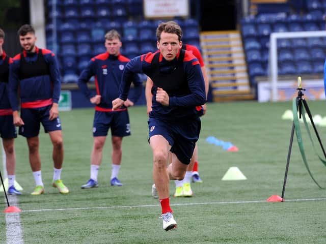 Christophe Berra, who has just taken up the role of first team coach, as well as still being part of the playing staff (all pictures by Fife Photo Agency)
