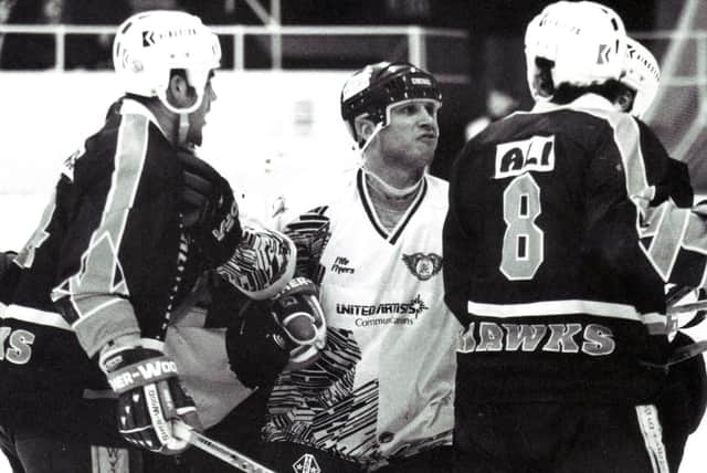 Fife Flyers - Doug Marsden  in action in a game against Humberside Hawks (Pic: Peter Jones)