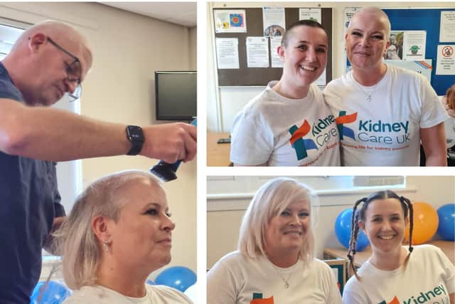 Siobhan McGeachie and Shonagh Neville took part in the ‘Brave The Shave’ for Kidney Care UK.