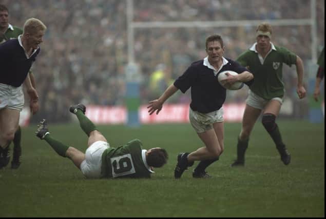 Who is this former Scotland scrum half, pictured in action against Ireland back in 1991 (Photo: Russell Cheyne/Allsport)