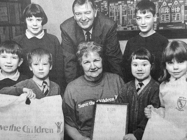 In 1997 Kirkcaldy West PS became the fist school in Scotland to take part in a Save The Children project which saw the pupils collect and donate unwanted items from their homes.
