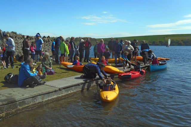 Water sport fans can enjoy some of the activities on offer at Kinghorn Loch.