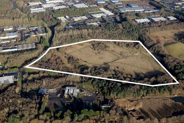 The proposed site for expanded whisky storage and warehousing development at Southfield, Glenrothes.