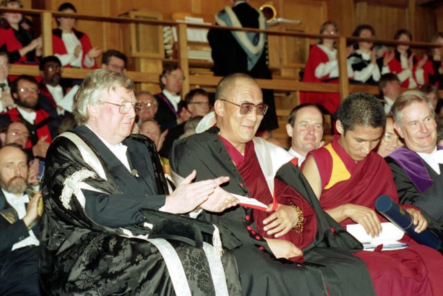The Dalai Lama received an Honorary Doctorate of Law at St Andrews university