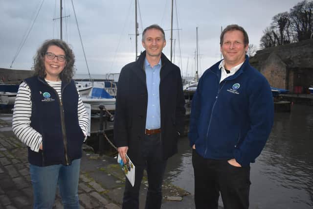 From left: Sarah-Jane Latto, head of conservation and engagement at FCCT; David Rodger from Enterprise Mobility; Jeremy Harris, chief executive,  FCCT. (Pic: Submitted)