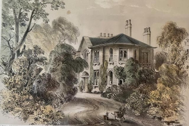 Illustration showing original house.