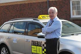 Bill Convery with his taxi