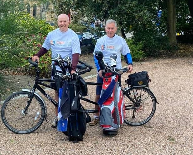 Alex Carruthers and Chic Stenhouse will take on the tandem cycle challenge, before playing in the four nations tournament at the Belfry