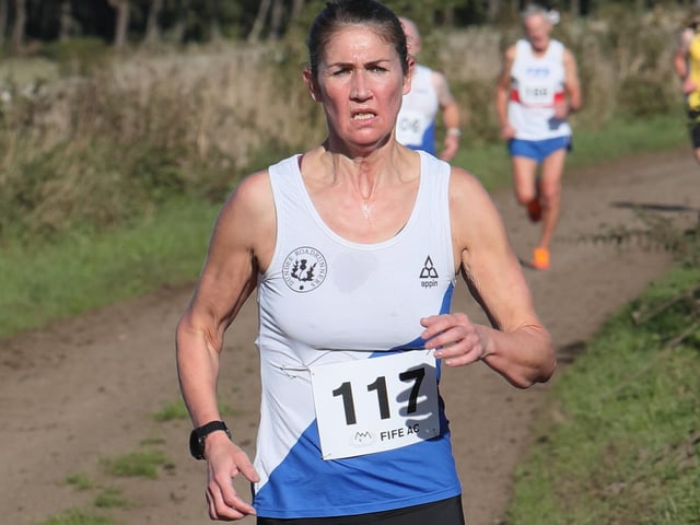 Louise Menzies at 2026’s Fife Athletic Club Giffordtown 5K near Ladybank on Sunday (Photo: Pete Bracegirdle)