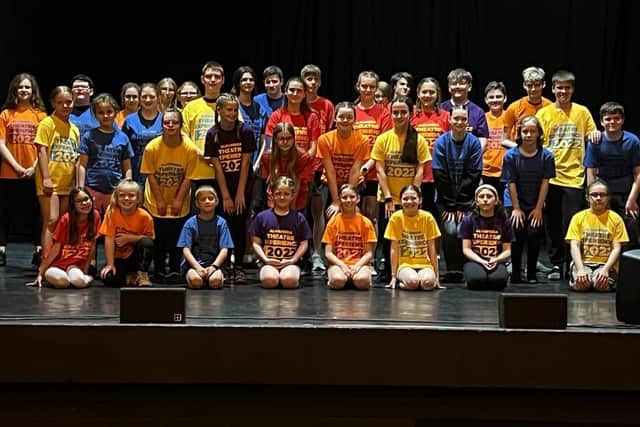 Youngsters at the summer stage school at the Alhambra Theatre, Dunfermline.