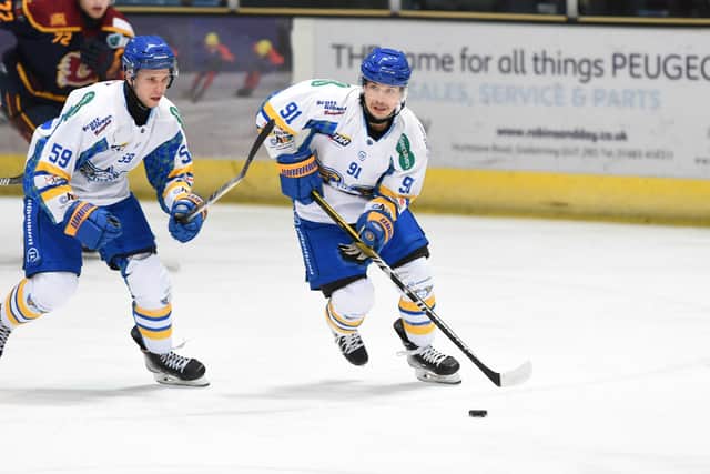 Troy Lajeunesse in action for Flyers at Guildford (Pic: John Uwins)