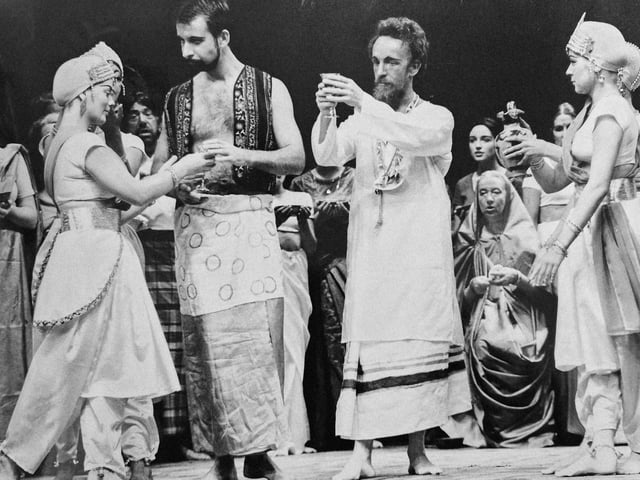 Dress rehearsal for Fife Opera as it prepares to present The Pearlfishers in 1996. The picture was taken by a staff photographer from the Fife Free Press.