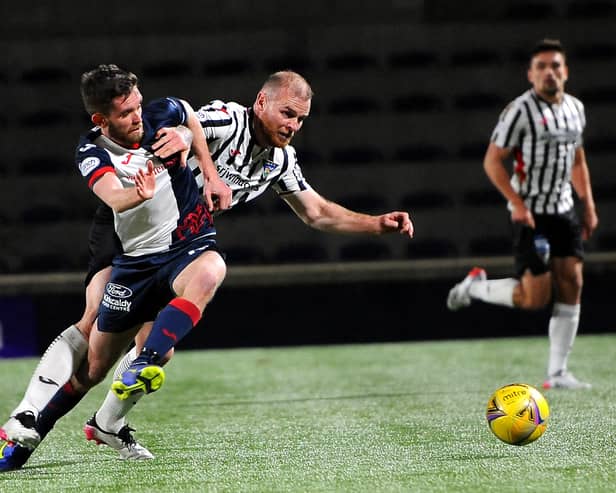 Sam Stanton made his Raith debut in the New Year derby against Dunfermline. (Pic: Fife Photo Agency)