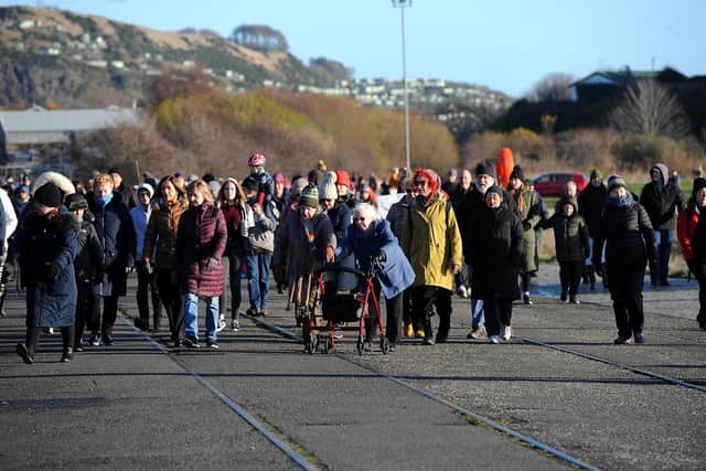 The marchers turned out in their hundreds (Pic: Fife Photo Agency)