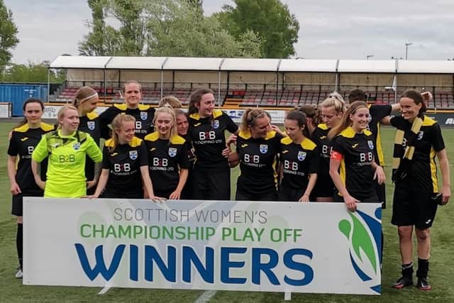 East Fife GWFC won their play-off at the weekend and have been promoted to SWFL 2. Pic courtesy of EFGWFC