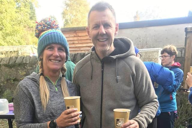 Michelle Johnstone and Lee Cessford were both third in class at Craig O'Barns 5km hill race in Dunkeld