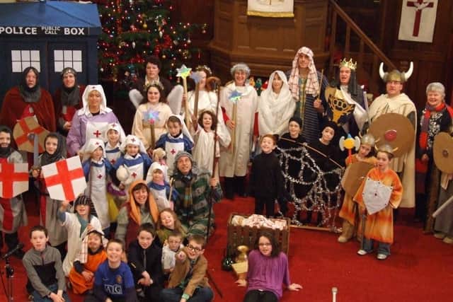 Members of the Young Church at Linktown Church performing a nativity