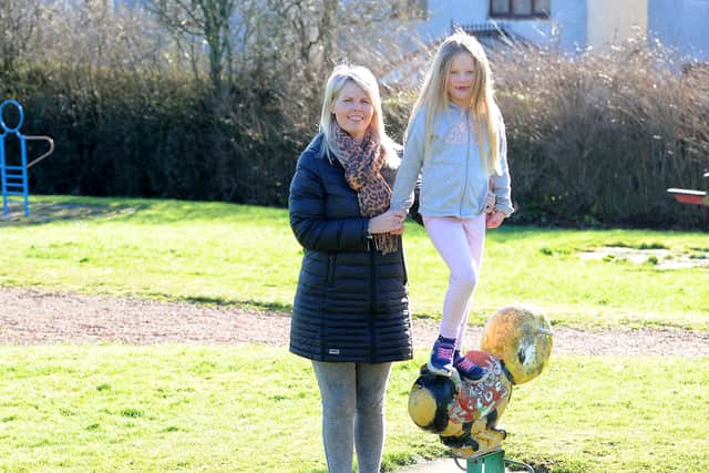 Louise Mills with her daughter at The Rusty. Pic: Fife Photo Agency