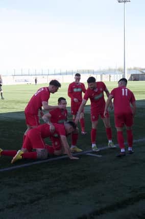 Glenrothes celebrate scoring against Kirkcaldy & Dysart on Saturday (Pic by Ross McQuade)