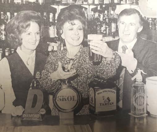 Coronation Street Star Pat Phoenix,  who played Elsie Tanner,  visited the Penny Farthing pub on Kirkcaldy High Street in February 1979 and took the opportunity to pop behind the bar to give the owners a hand.