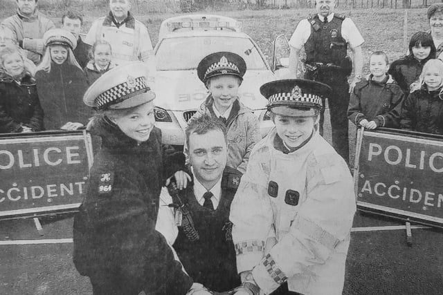 Fair Isle Primary School  held a special open day with the emergencies service.
It was arranged by school liaison officer, PC Kirk Donnelly. 
He is pictured being arrested by (from left) Louisa Wallace Shelley Cord, and Sandy Wallace.