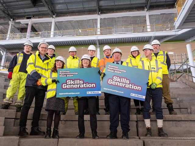 Graeme Dey MSP said that apprenticehips are "vital for supporting young people into valuable, rewarding careers" (Pic: Fife College)
