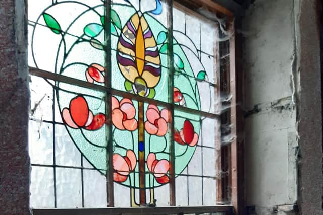 The ornate stained glass window in the foyer of Kirkcaldy's former ABC Cinema has survived 22 years of the building being closed