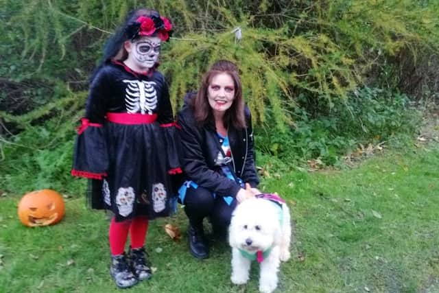 Many families dressed up to take part in the spooky Halloween treasure hunt