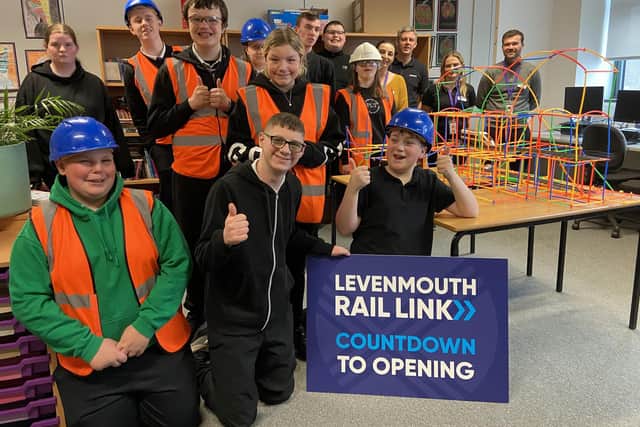 Pupils at Levenmouth Academy took part in a series of workshops and practical activities with Levenmouth rail link engineers (Pic: Network Rail)