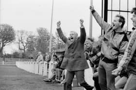 Raith Rovers win promotion to Division One in 1987 with a 4-1 win at Stranraer