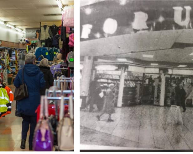 The indoor market and (right) The Forum which used to be part of the Mercat Shopping Centre (Picas: Fife Free Press)