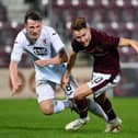 Raith's Regan Hendry and Hearts' Harry Cochrane during the Betfred Cup match in October (Photo by Bill Murray / SNS Group)