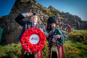 Graham Hopewell and Lance Sergeant Mark Macrae hope musicians will join them in the tribute. Picture: Poppyscotland/Legion Scotland