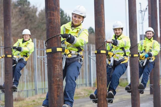 Trainees at the Openreach training centre.