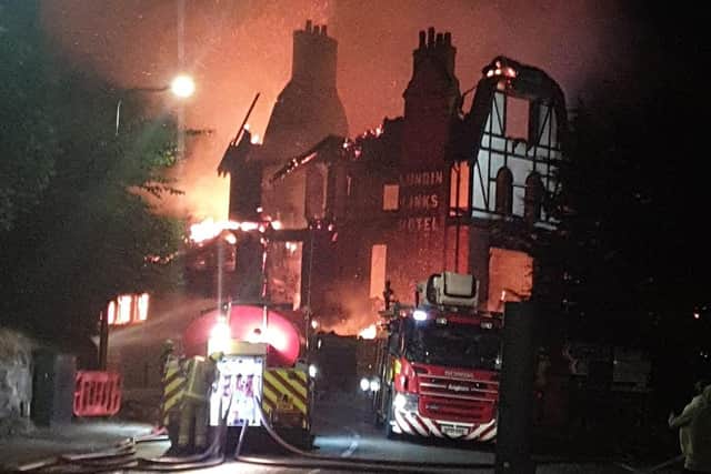 The Lundin Links Hotel went on fire this week (Pic: Fife Jammer)