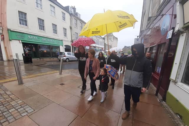The First Minister headed along the Merchants' Quarter in Kirkcaldy on Saturday during her visit to Kirkcaldy.