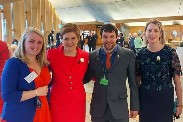 Jennifer and Andy Gill with the First Minister and Jenny Gilruth.