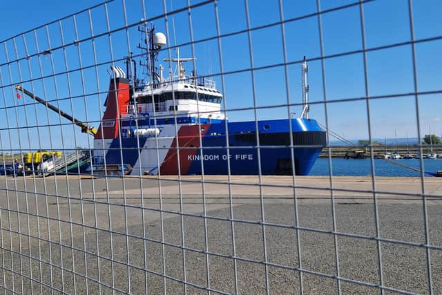 Fences around Burntisland Harbour continue to be a source of contention (Pic: Fife Free Press)